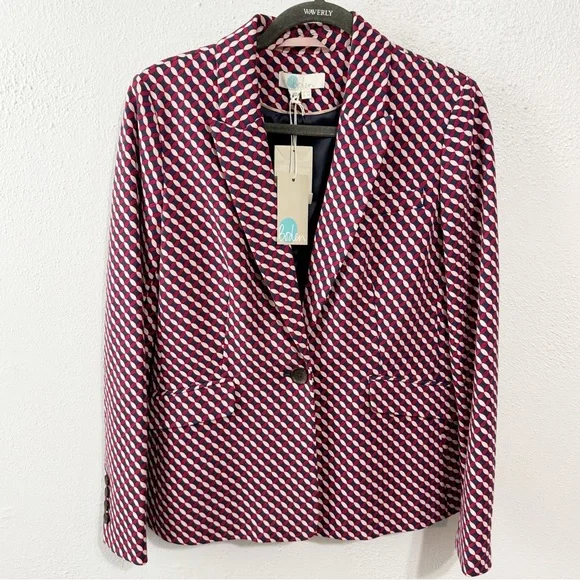 Boden Jackets Coats Nwt Boden Nell Ponte Geometric Blazer